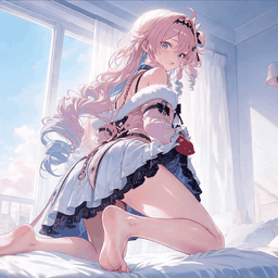 晴空卧室的粉发少女 preview