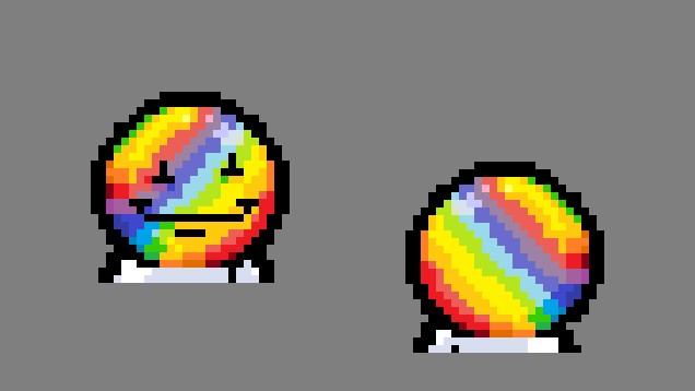 big giant rainbow ball