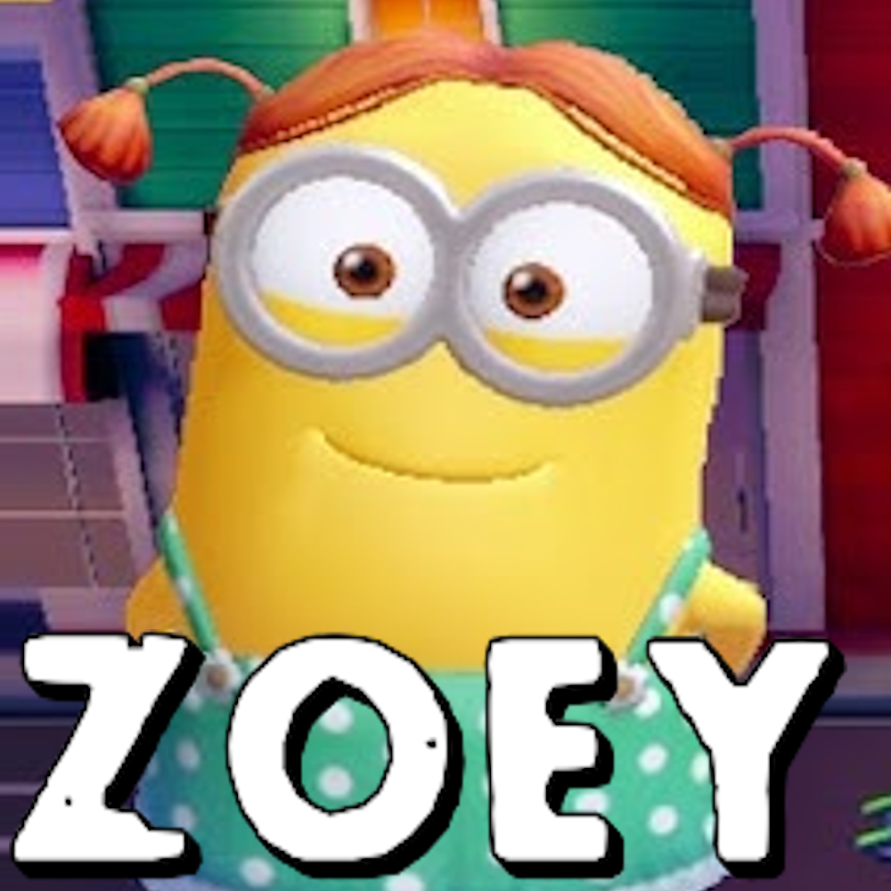 Pigtail Minion Over Zoey
