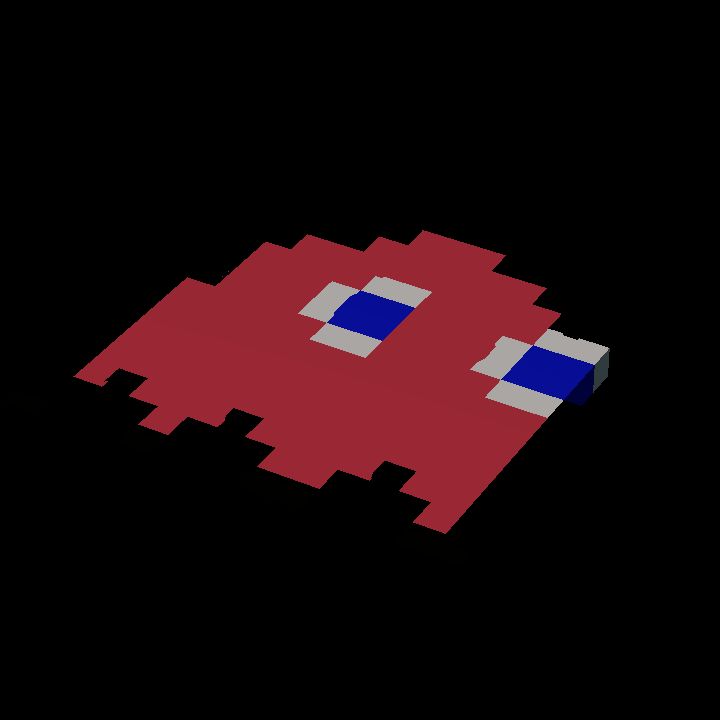 Pacman ghost red