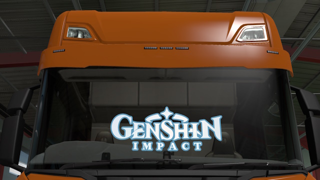 Genshin Impact Window Sticker for Scania R & S NG