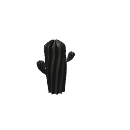 Black Ceramic Cactus Tall
