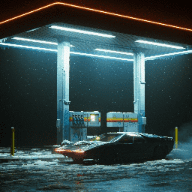 Neon Fuel Stop [3440x1440] preview