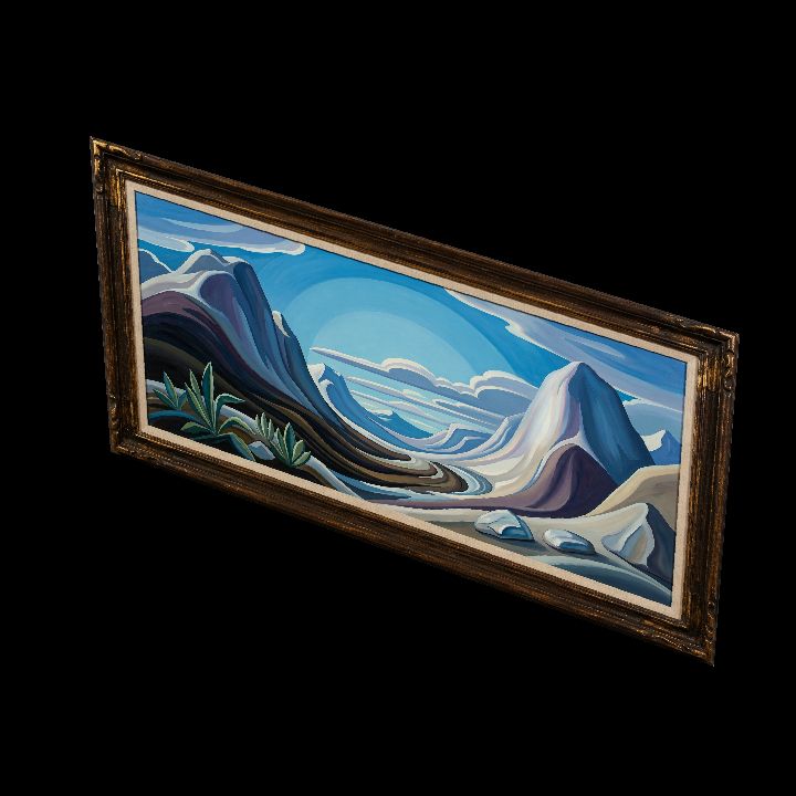 Painting, Snowy Peaks {2D}