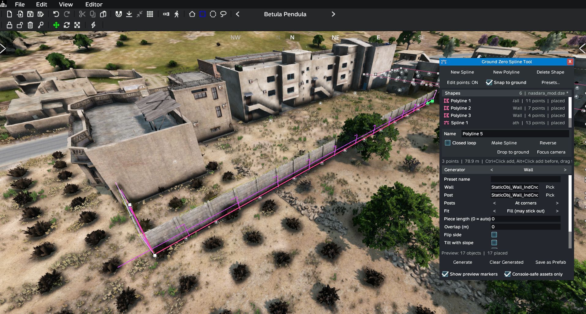 DayZ Editor Ground Zero Spline Tool