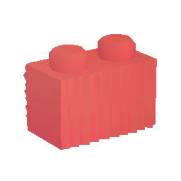 1x2 Brick, Ribbed