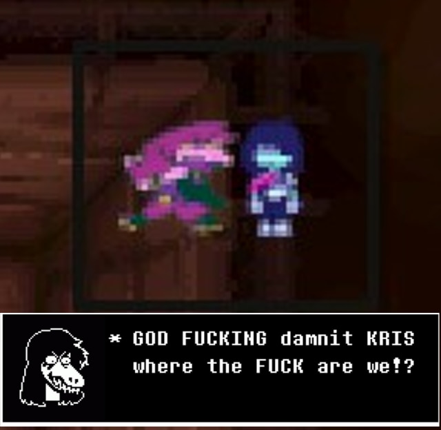 Susie and Kris from Deltarune over Curse of the Lost
