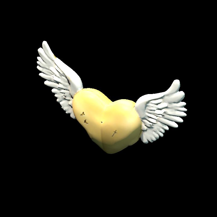 Golden Scarred Flying Heart