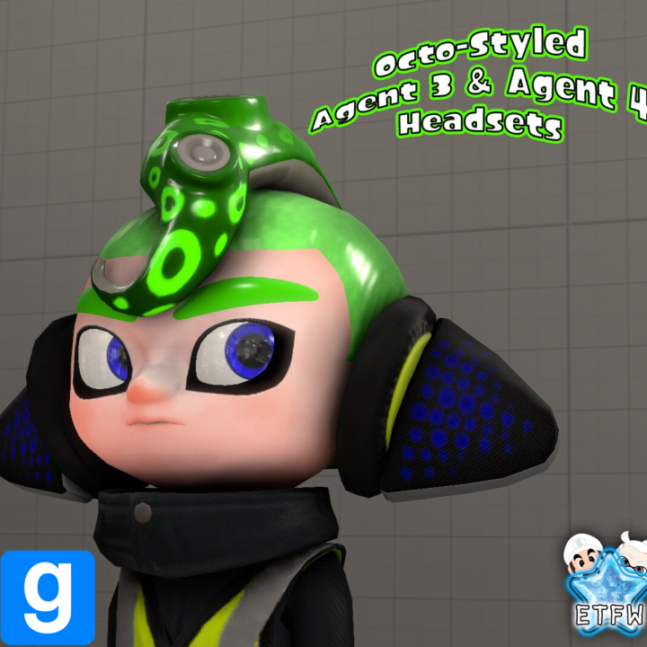 [Splatoon Customs] Octoling Styled Agent 3 And 4 Headsets