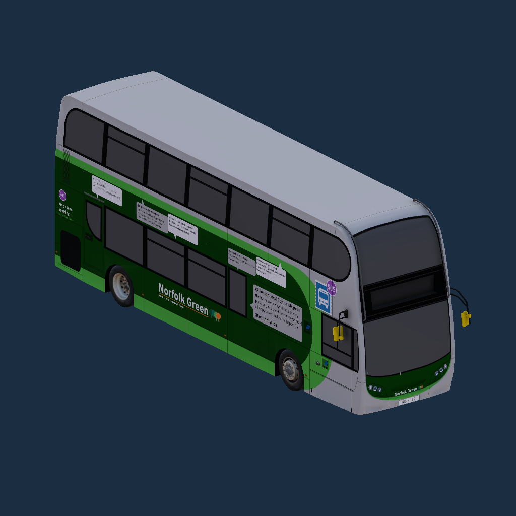 ADL Enviro400 Facelift Norfolk Green New 505 Branded