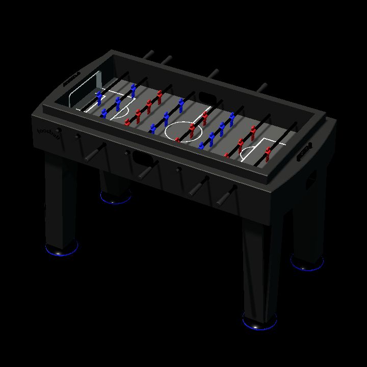 Table, Foosball - Black and Grey