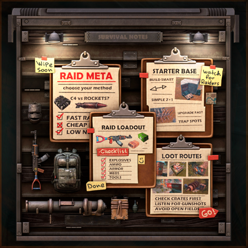 SURVIVAL NOTES | garage door (glow)