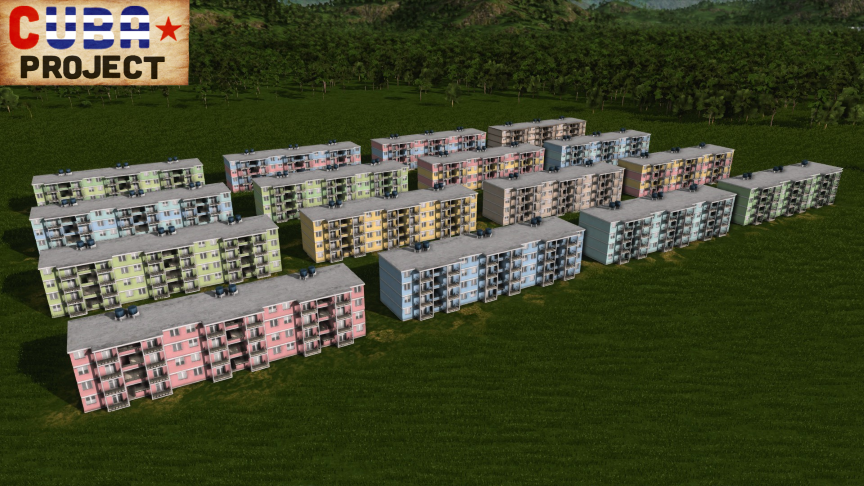 Cuba Project - Panel and Brick Apartments 1 Skins 2