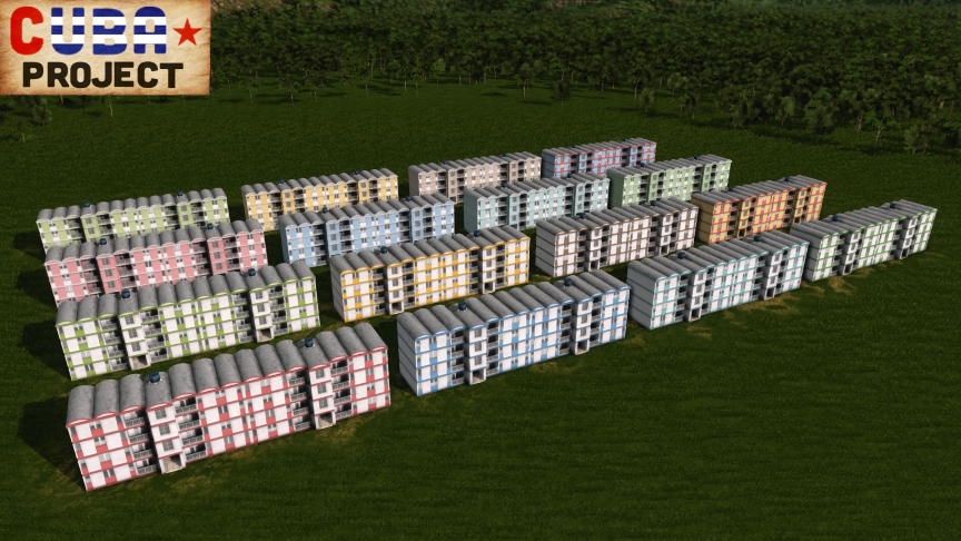 Cuba Project - Panel and Brick Apartments 1 Skins 1