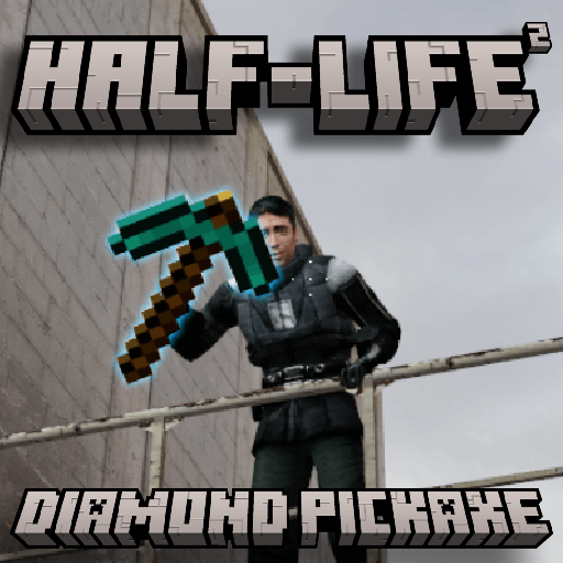 Minecraft Diamond Pickaxe over Crowbar