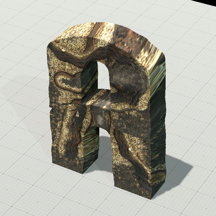rough stacked arch textured