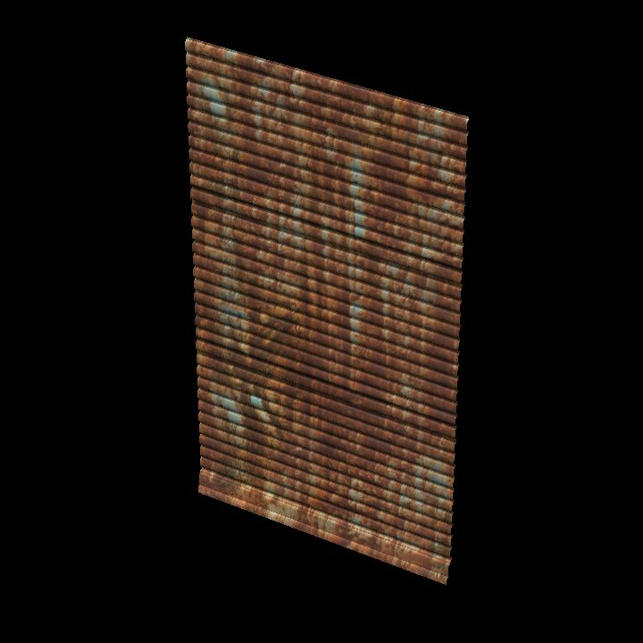 Corrugated wall 1x1 rusty #6