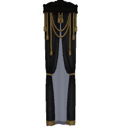 black elegant curtain
