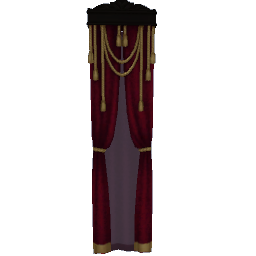red elegant curtain