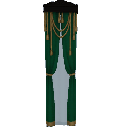 green elegant curtain