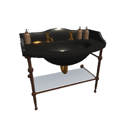 black antique bathroom sink