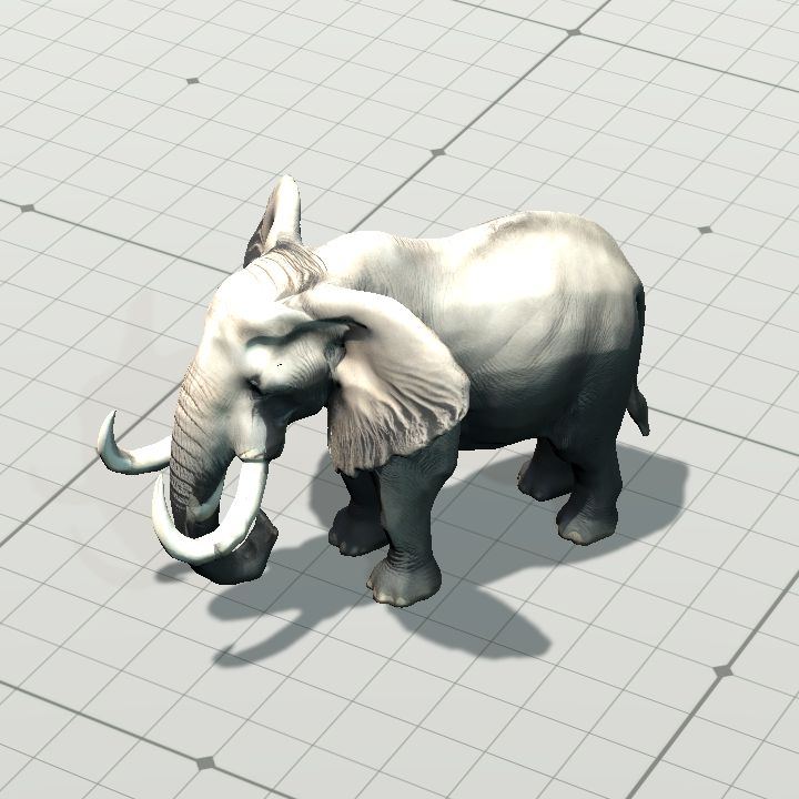 Elephant with mighty tusks