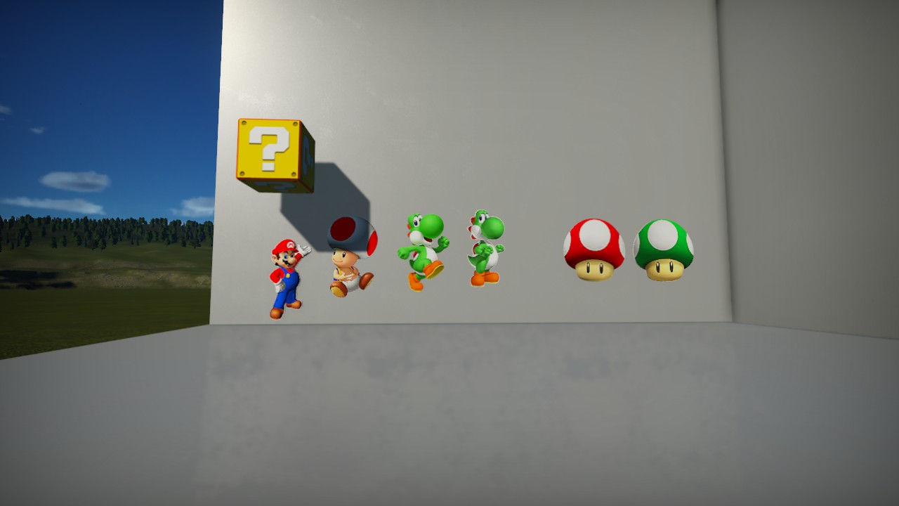 Super Mario World Props (Green Mushroom)