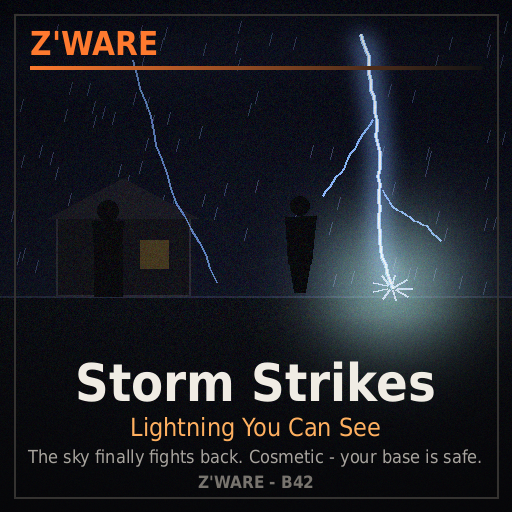 Z'Ware Storm Strikes: Lightning You Can See [B42] – Project Zomboid Mod