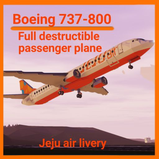 Boeing 737-800 Jeju air(Full destructible)