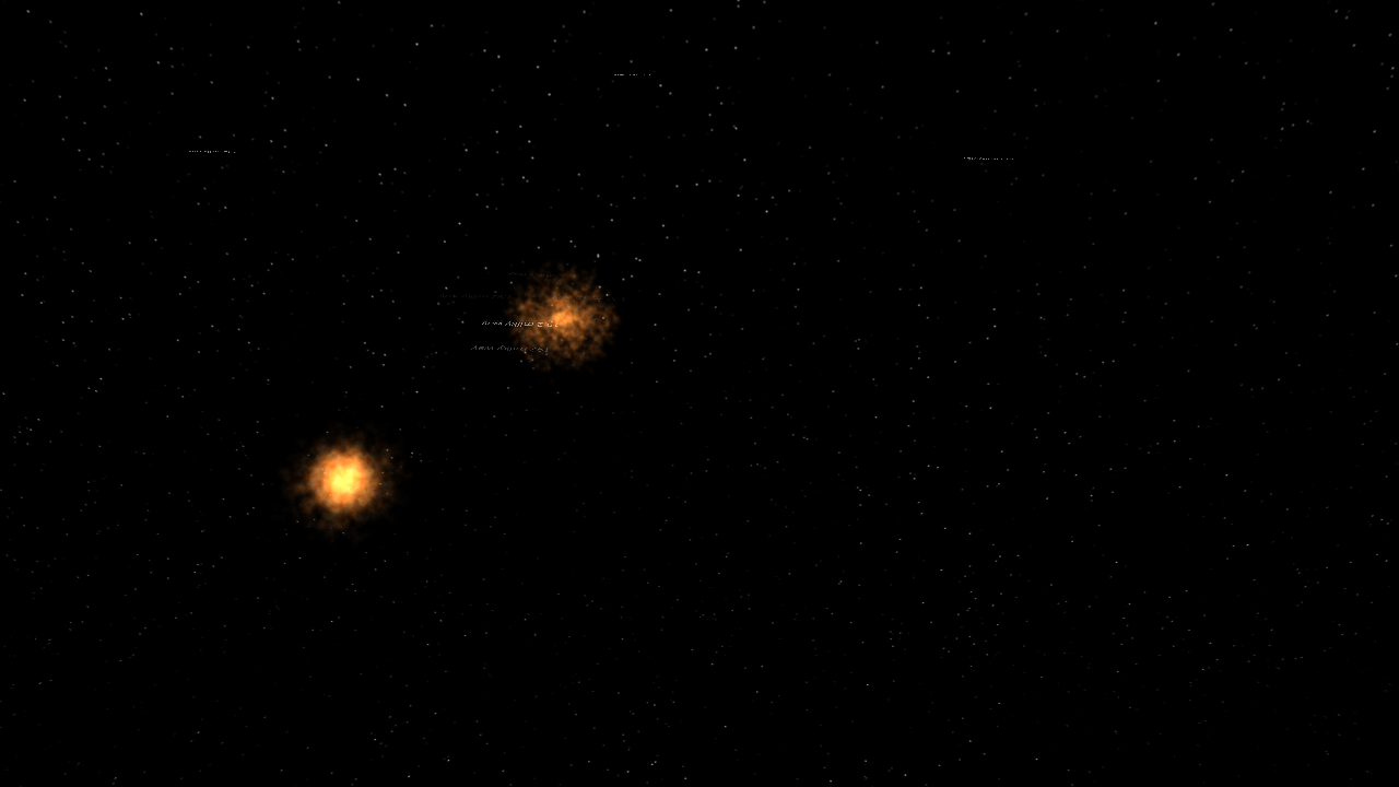 Elliptical galaxy collision with stars