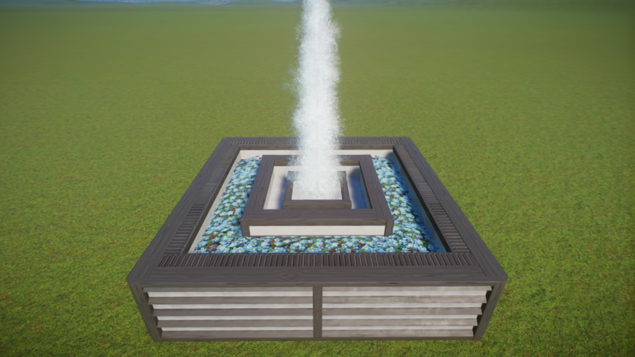 New World Blue Flower Fountain Small