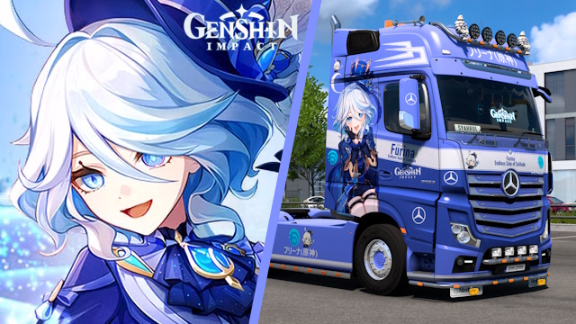 Mercedes Actros MP4 Furina - Genshin Impact Skin