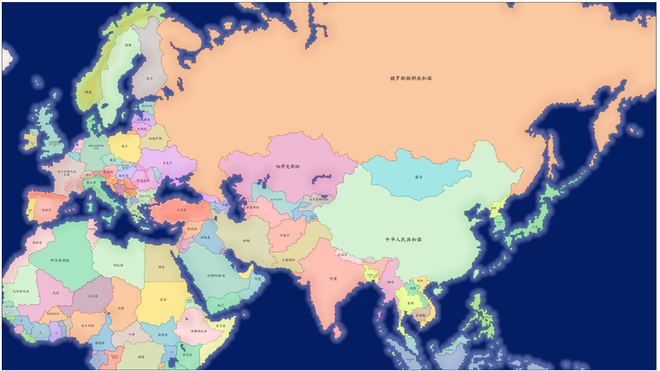 世界地图【墨卡托投影】