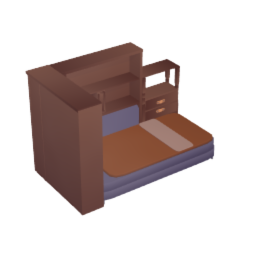 framed bed
