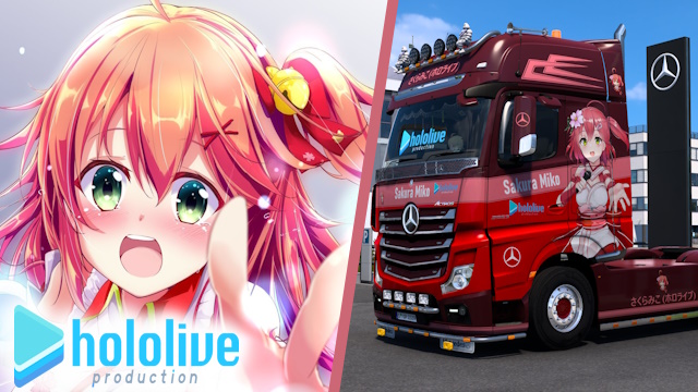 Mercedes Actros MP4 Sakura Miko - Hololive Skin
