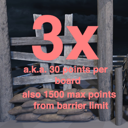 Triple Points from Repairing Boards/Barriers/Planks!