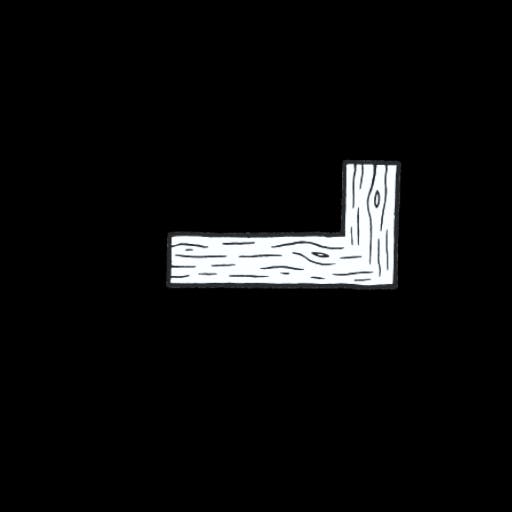 table wooden L shape
