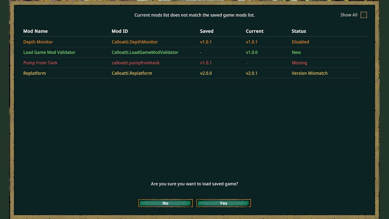 Load Game Mod Validator