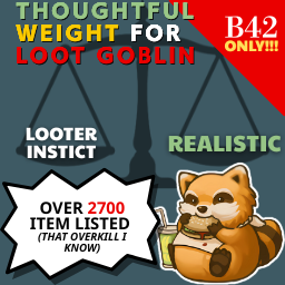 Thoughtful weight for loot Goblin (B42) – Project Zomboid Mod