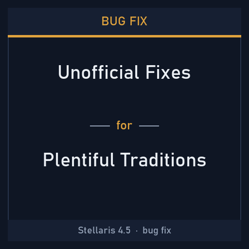 Bug Fix: Plentiful Traditions