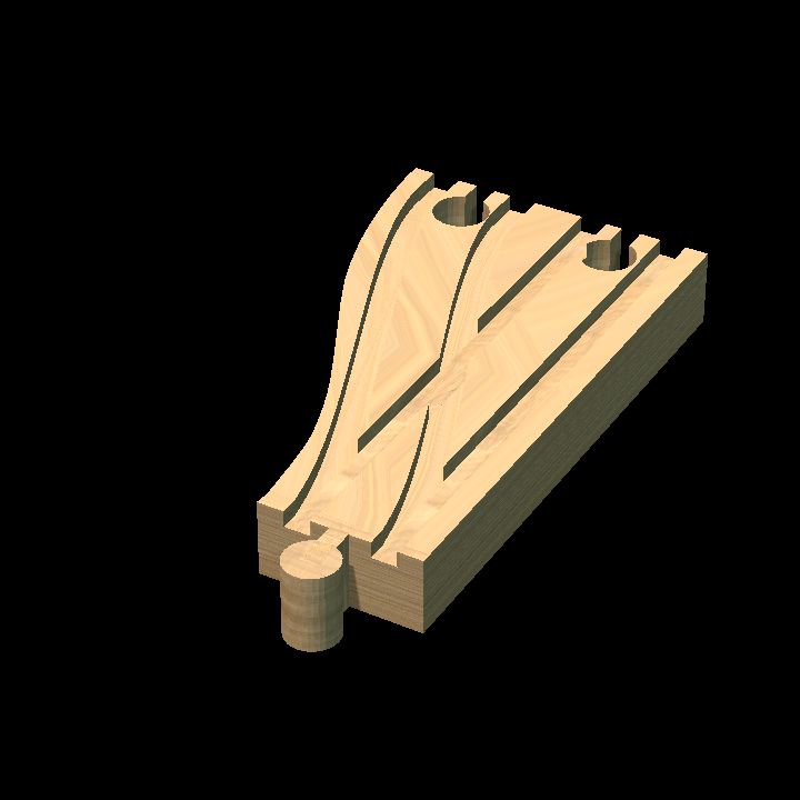 Wooden Track Junct YtoPara CL 2F
