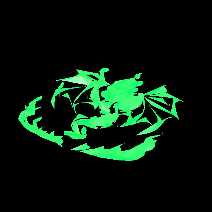 A glowing sigil - green dragon