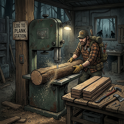 Metal Bandsaw Log Sawing – Project Zomboid Mod