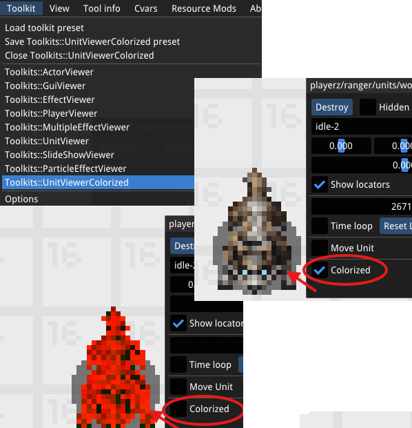 Colorize units (Only for Toolkit)