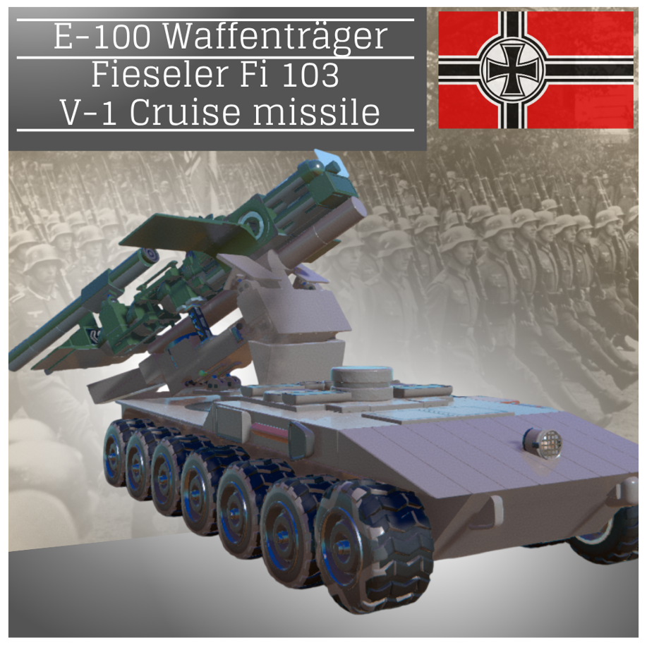 E-100 Waffenträger V-1 Rakete (by N.Phil)