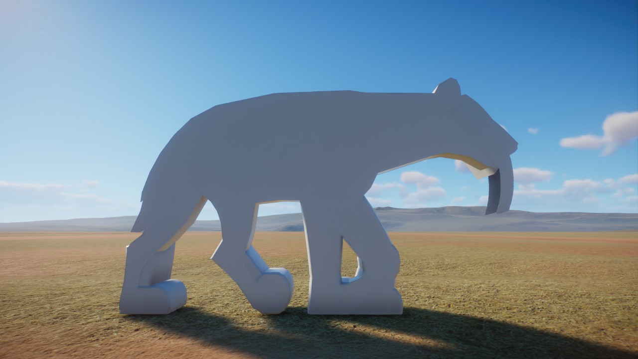 Smilodon cuthout