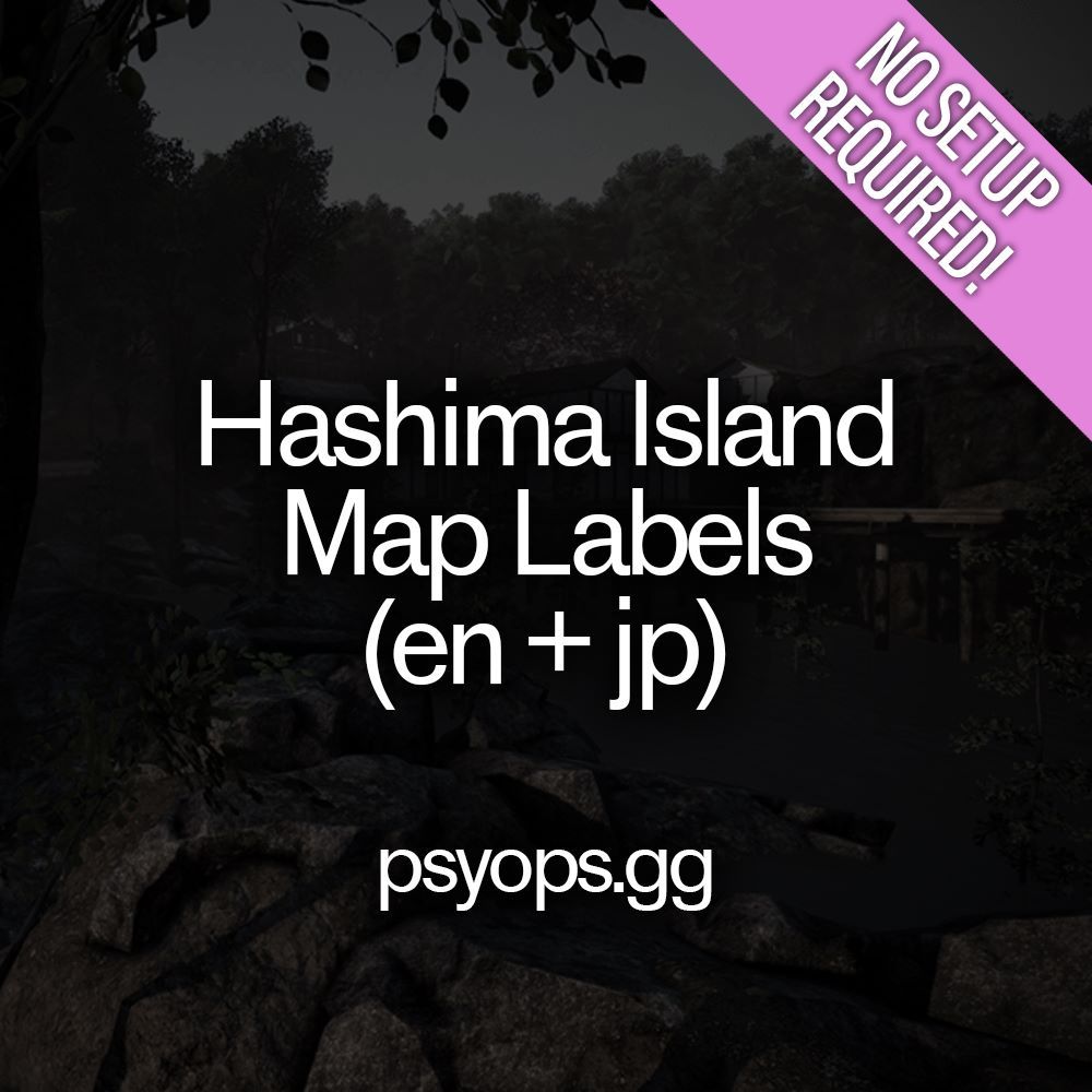 Hashima Map Labels - JP/ENG