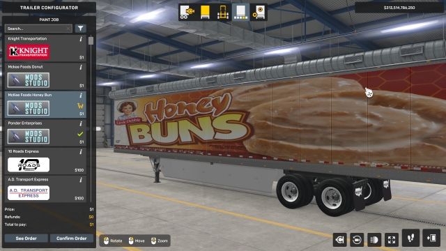 McKee Foods Honey Bun 53` ScS Box Trailer