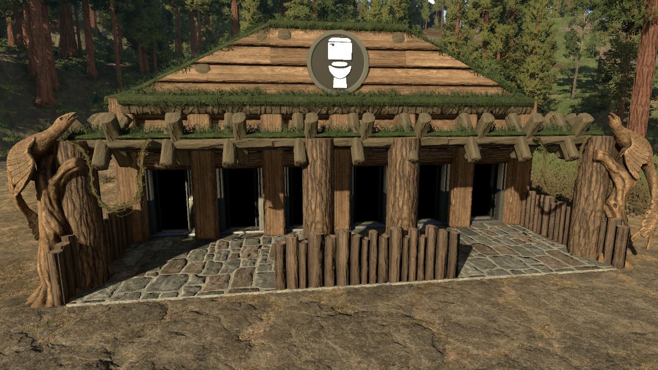 Rustic+Stone Age Bathroom