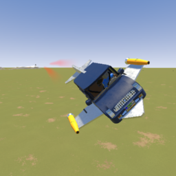 Static Urban Wagon (Stock) Blue With Wings